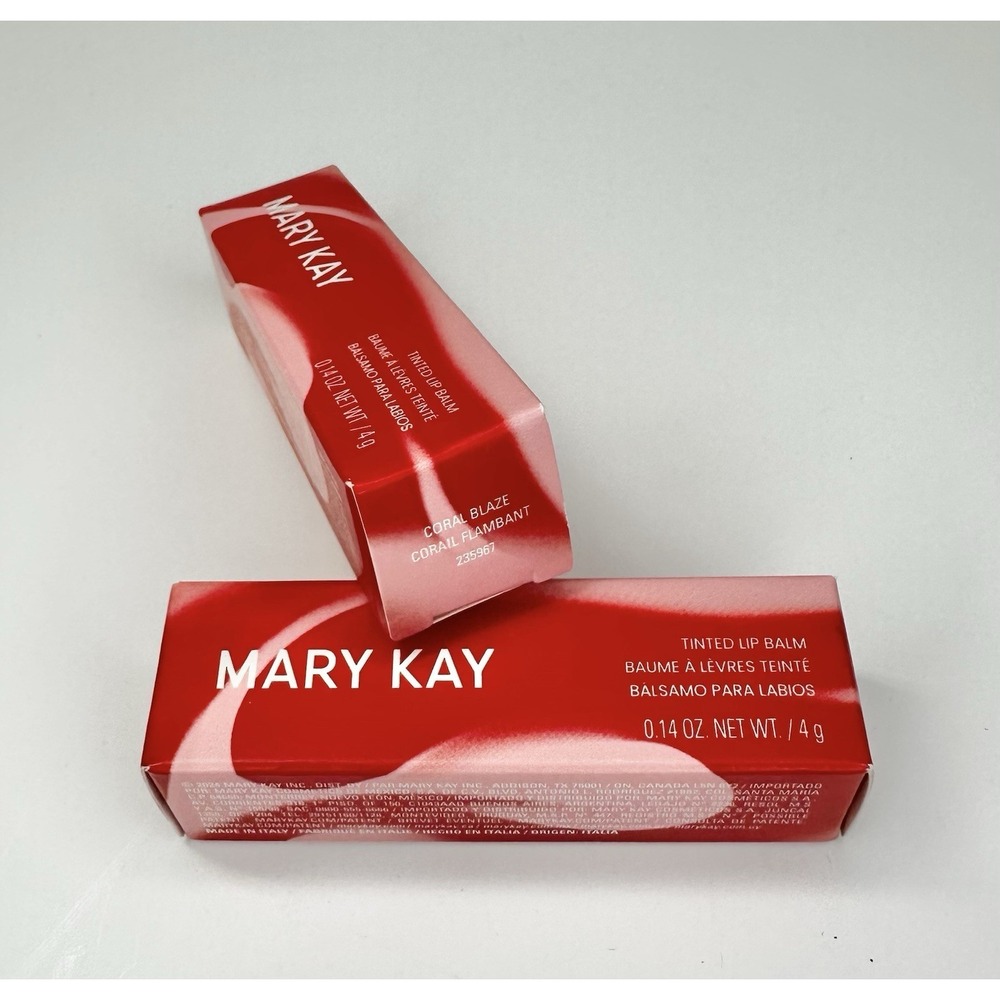 (Lot Of 2) MARY KAY TINTED LIP BALM CORAL BLAZE DISCONTINUED NIB